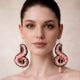 Handmade Jewelry Pink Pearl Swirl Earrings